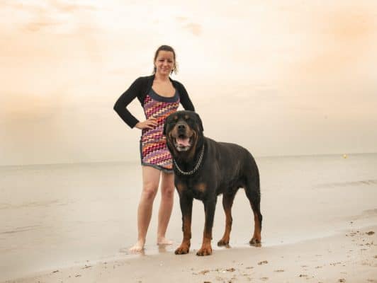 Rottweiler: Powerful But A Lover at Heart 1 woman and rottweiler