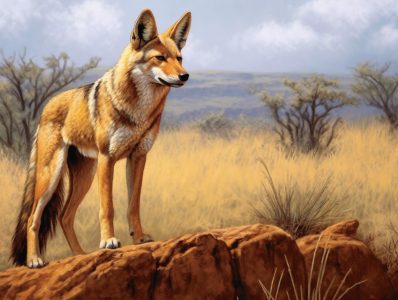African Golden Wolf 