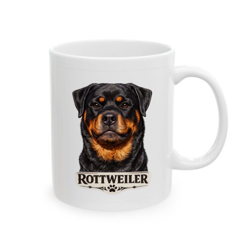 Rottweiler: Powerful But A Lover at Heart 6 Rottweiler Dog Mug (11oz/15oz)