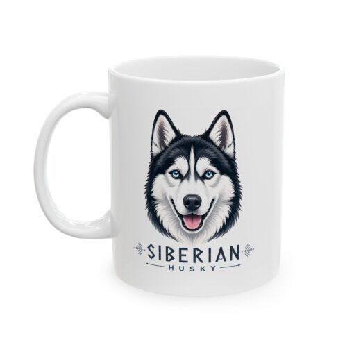 Siberian Husky: A Powerful Sled Dog 3 Siberian Husky Dog Mug (11oz/15oz)