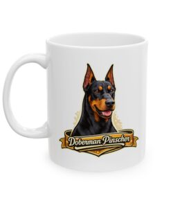 Alternative view of Doberman Pinscher Dog Mug (11oz/15oz)