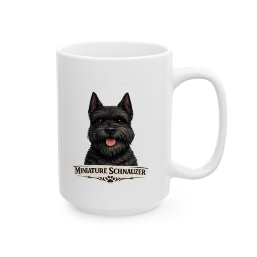 Miniature Schnauzer Black Cropped Ears Dog Mug (11oz/15oz)