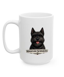 Miniature Schnauzer Black Cropped Ears Dog Mug (11oz/15oz) - Image 8