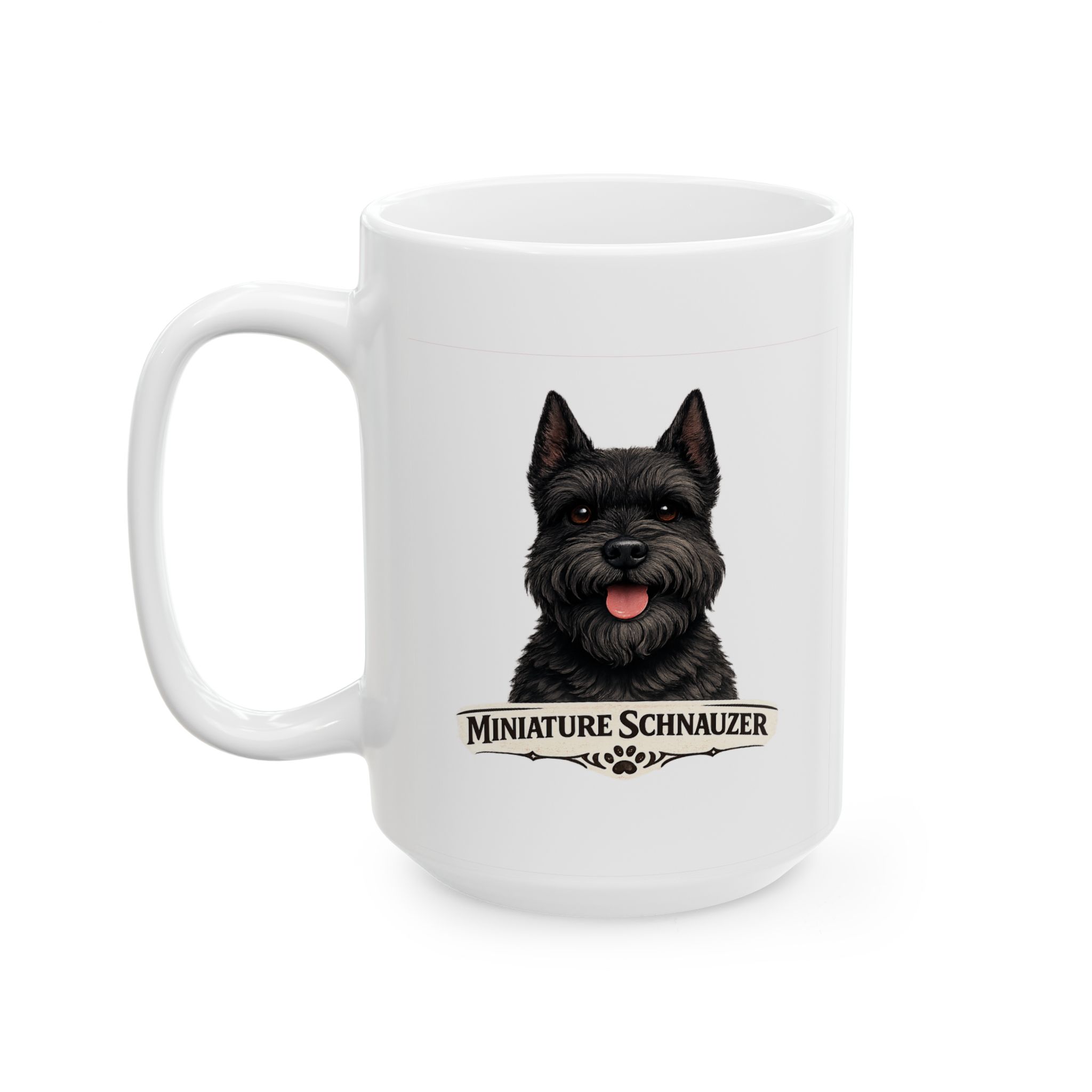Miniature Schnauzer Black Cropped Ears Dog Mug (11oz/15oz) - Image 8