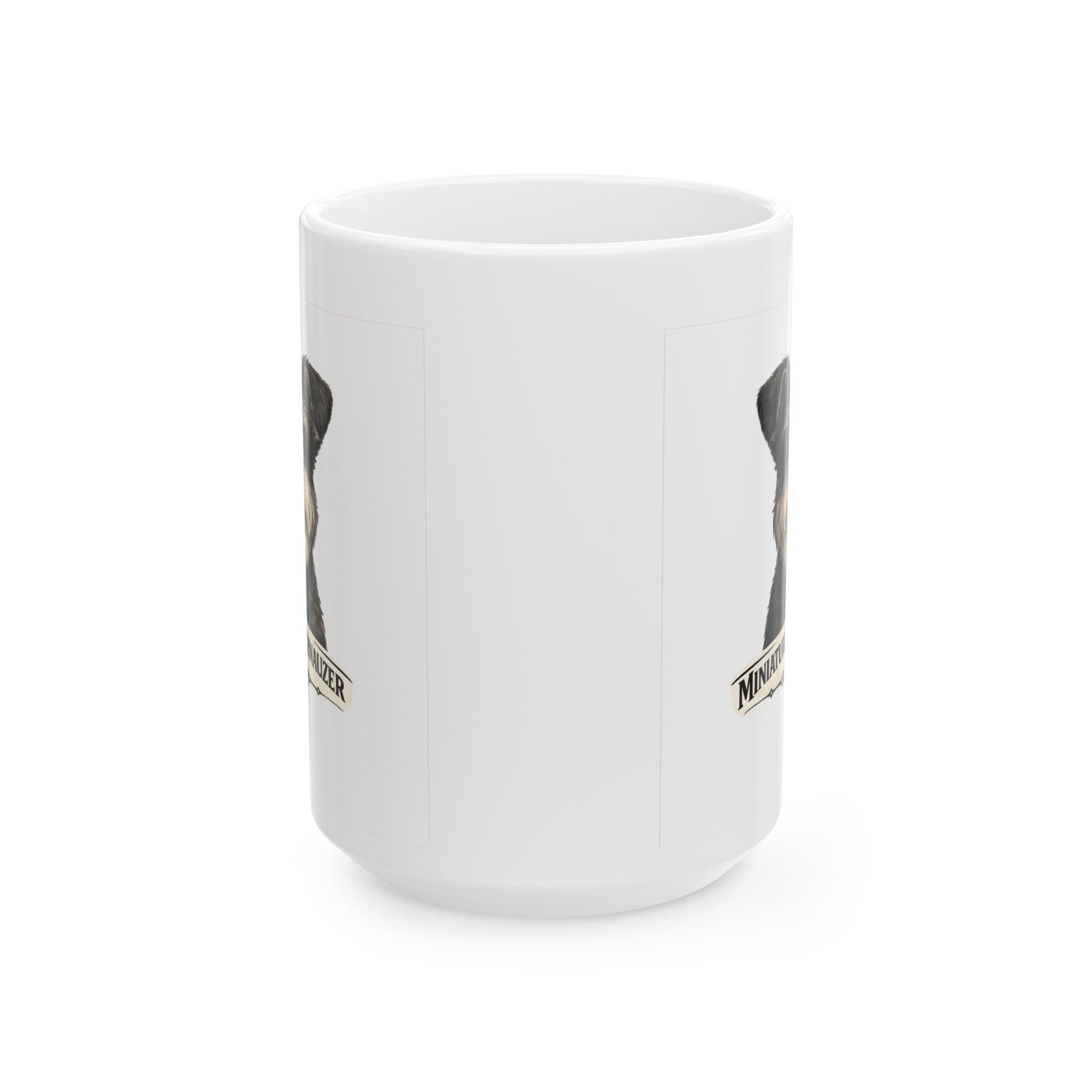 Miniature Schnauzer Salt and Pepper Uncropped Ears Dog Mug (11oz/15oz) - Image 10