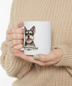 Miniature Schnauzer Salt and Pepper Cropped Ears Dog Mug (11oz/15oz) - Image 7