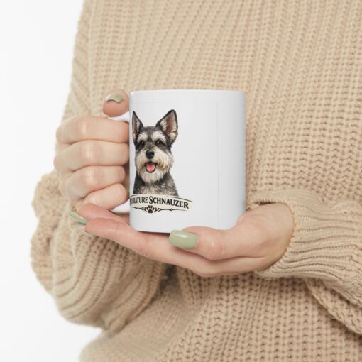 Miniature Schnauzer Salt and Pepper Cropped Ears Dog Mug (11oz/15oz)
