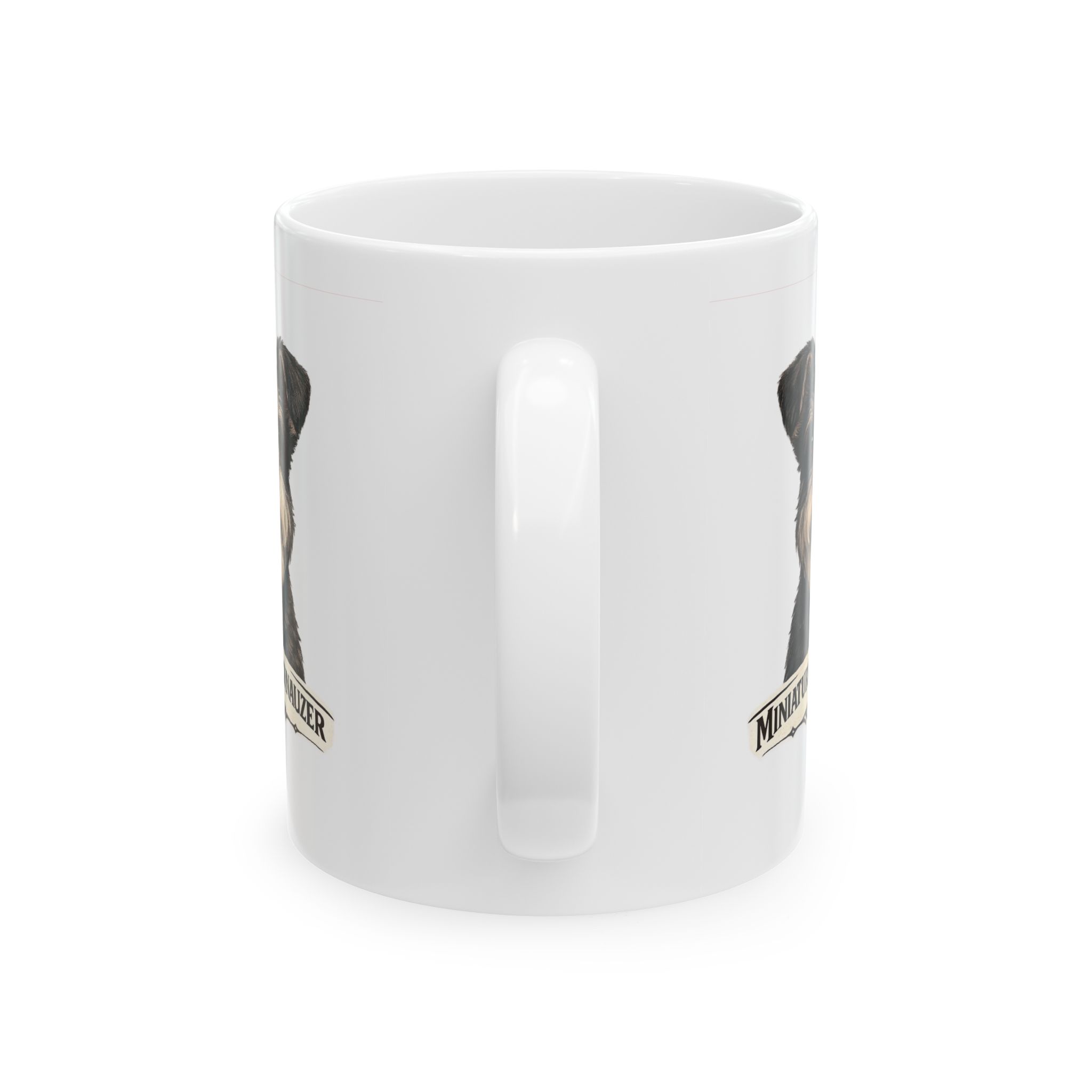 Miniature Schnauzer Salt and Pepper Uncropped Ears Dog Mug (11oz/15oz) - Image 6