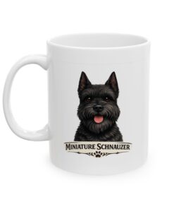 Miniature Schnauzer Black Cropped Ears Dog Mug (11oz/15oz) - Image 3