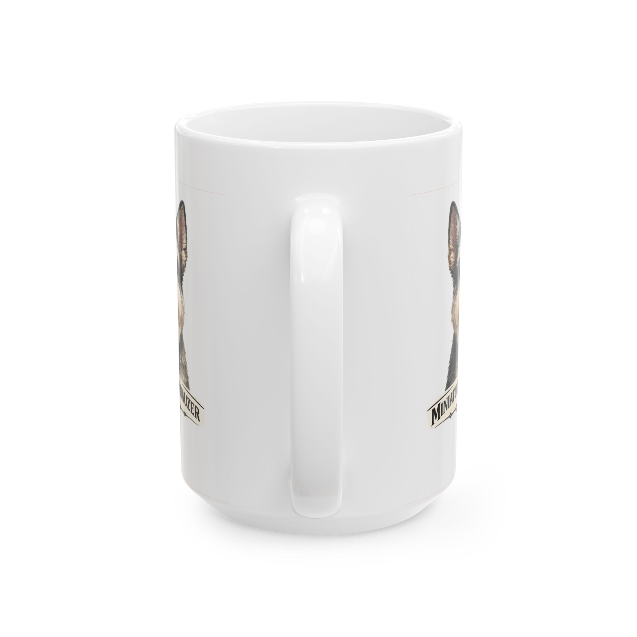 Miniature Schnauzer Salt and Pepper Cropped Ears Dog Mug (11oz/15oz) - Image 11