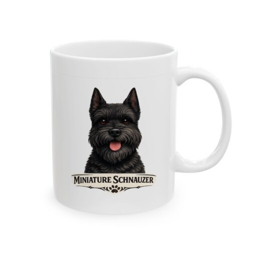 Miniature Schnauzer Black Cropped Ears Dog Mug (11oz/15oz)