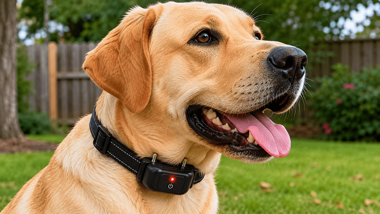 Labrador Retriever wearing shock collar